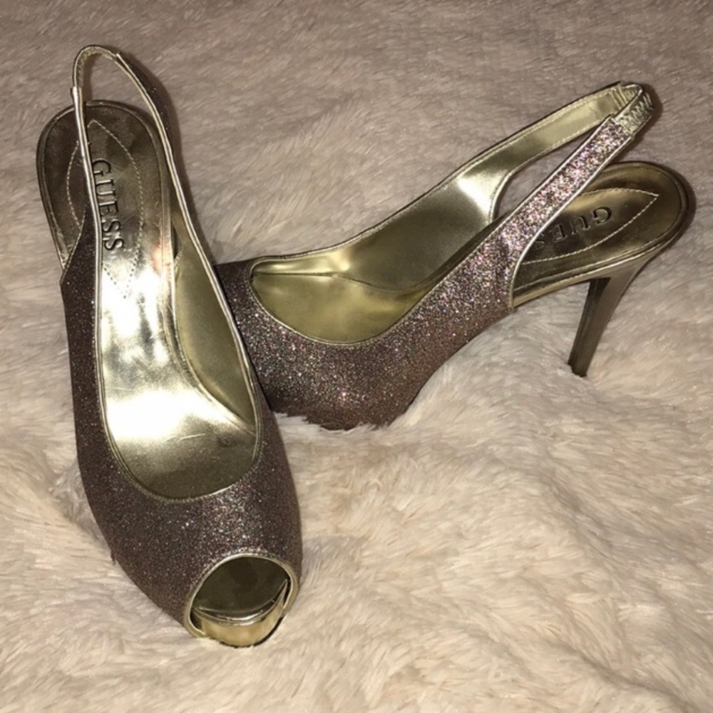 Guess Glitter Heels! Size 8